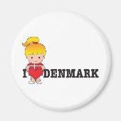 Liebe Dänemark Magnet (Vorne)