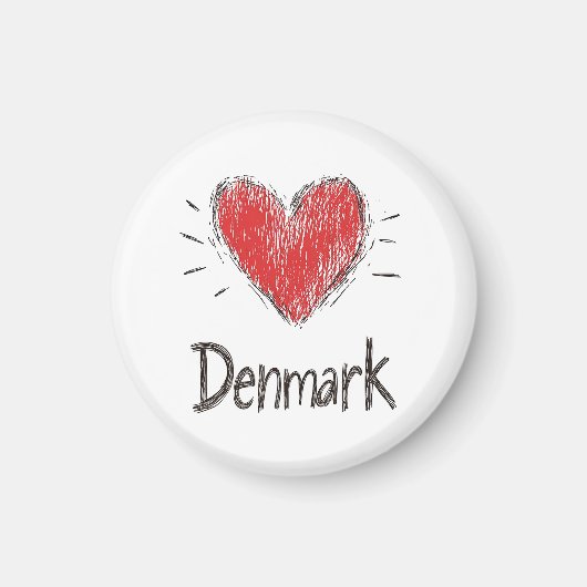 Liebe Dänemark Magnet (Vorne)