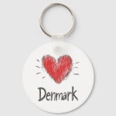Liebe Dänemark Schlüsselanhänger (Vorderseite)