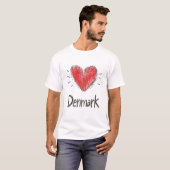 Liebe Dänemark T-Shirt (Vorne ganz)