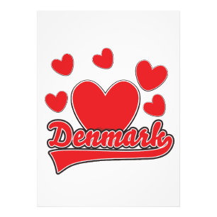 Liebe Dänemark Vintages Logo Fotodruck