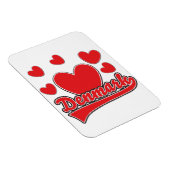 Liebe Dänemark Vintages Logo Magnet (Rechte Seite)