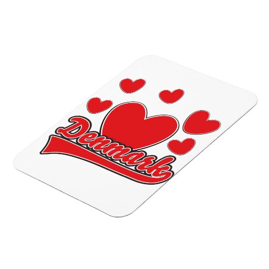 Liebe Dänemark Vintages Logo Magnet (Linke Seite)