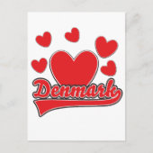 Liebe Dänemark Vintages Logo Postkarte (Vorderseite)