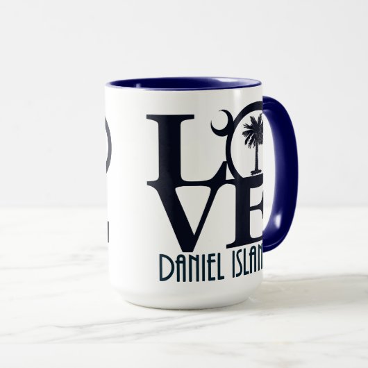LIEBE Daniel Island SC 15oz Tasse (VorderseiteRechts)