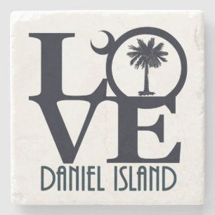 LIEBE Daniel Island South Carolina Steinuntersetzer