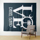 LIEBE Daniel Island South Carolina Wandteppich (Beispiel (Horizontal))