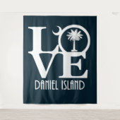 LIEBE Daniel Island South Carolina Wandteppich (Vorderseite)