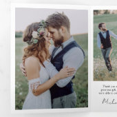 Liebe & Dank 14 FotoCollage Wedding Keepake Dreifach Gefaltete Karte (Innen Erste Seite)