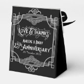 Liebe & Dank 25. Hochzeitstag Silber Geschenkschachtel (Rückseite)