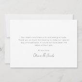 Liebe & Dank 8 Square Foto Collage Hochzeit Dankeskarte (Rückseite)