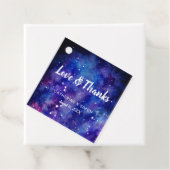 Liebe & Dank Aquarellgalaxie Sterne Sterne Geschenkanhänger (Beispiel)