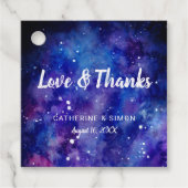 Liebe & Dank Aquarellgalaxie Sterne Sterne Geschenkanhänger (Vorderseite)