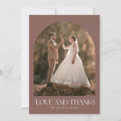 Liebe Dank Arch Foto Boho Wedding Vielen Dank Dankeskarte (Vorderseite)
