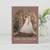 Liebe Dank Arch Foto Boho Wedding Vielen Dank Dankeskarte (Stehend Vorderseite)