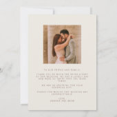 Liebe Dank Arch Foto Boho Wedding Vielen Dank Dankeskarte (Rückseite)