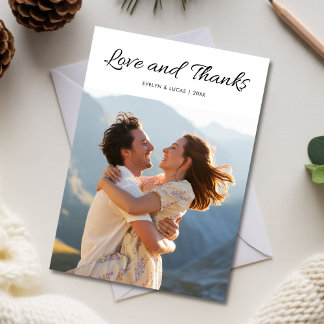 Liebe & dank Besondere Anlass Couple Card Feiertagskarte