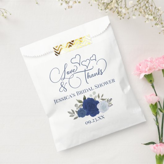 Liebe & Dank Blue Boho Rose Brautparty Geschenktütchen (Versiegelt)