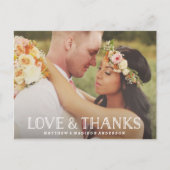 Liebe & Dank Boho | Hochzeit Danke, Postcard Postkarte (Vorderseite)