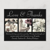 Liebe/Dank Custom Wedding Danke Karte 3 Fotos (Vorderseite)