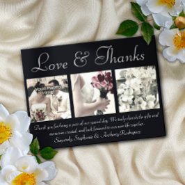 Liebe/Dank Custom Wedding Danke Karte 3 Fotos