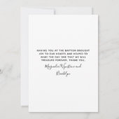 Liebe & Dank der Taufe des modernen Fotos Dankeskarte (Rückseite)