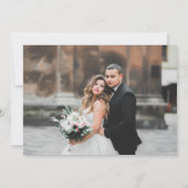 Liebe & Dank Doppelseitiges Foto Hochzeit Dankeskarte (Rückseite)