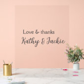 Liebe & Dank Ehepaar Name Hochzeit einfach minimal Acrylschild (Hochzeit)