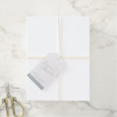 Liebe & Dank Elegant Wedding Silver Foil Geschenke Geschenkanhänger (Mit Schnur)