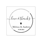 Liebe & Dank - Elegante Hochzeit Gummistempel (Prägung)