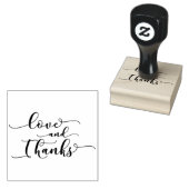 Liebe & Dank Elegantes Script für Dankbarkeit Gummistempel (Stempel)
