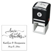 Liebe & Dank Elegantes Script mit Ihren Daten Permastempel (Beispiel)