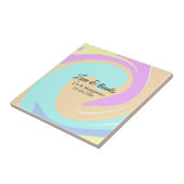 Liebe & Dank farbenfroher Marmorhochzeit Fliese (Seite)