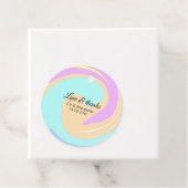 Liebe & Dank farbenfroher Marmorhochzeit Geschenkanhänger (Beispiel)