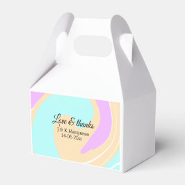 Liebe & Dank farbenfroher Marmorhochzeit Geschenkschachtel