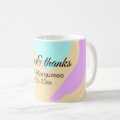 Liebe & Dank farbenfroher Marmorhochzeit Kaffeetasse (VorderseiteRechts)