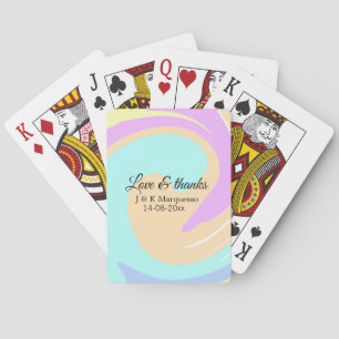 Liebe & Dank farbenfroher Marmorhochzeit Spielkarten