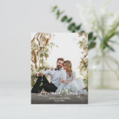 Liebe & Dank Foto Budget Hochzeit Vielen Dank Kart (Stehend Vorderseite)