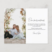 Liebe & Dank Foto Budget Hochzeit Vielen Dank Kart (Rückseite)