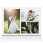 Liebe & Dank Foto Collage Hochzeit Vielen Dank (Innenansicht Horizontal (Oben))