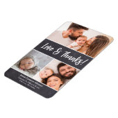 Liebe & dank Foto Collage Vertikale Babydusche Magnet (Linke Seite)