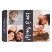 Liebe & dank Foto Collage Vertikale Babydusche Magnet (Horizontal)