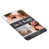 Liebe & dank Foto Collage Vertikale Babydusche Magnet (Rechte Seite)