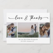 Liebe & Dank Foto Hochzeit Dankeskarte (Vorderseite)