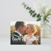 Liebe & Dank Foto Vielen Dank Einladung (Stehend Vorderseite)