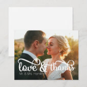 Liebe & Dank Foto Vielen Dank Einladung (Vorne/Hinten)