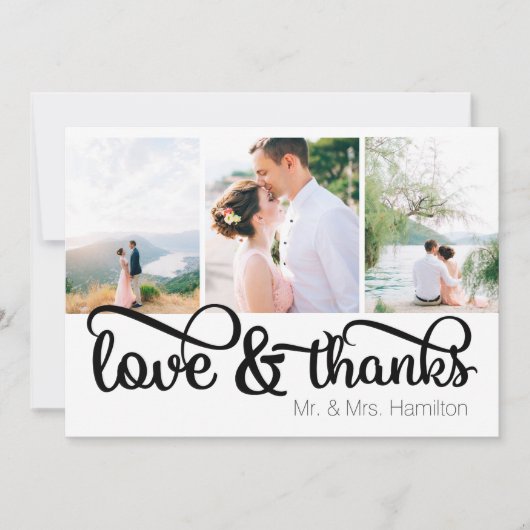 Liebe & Dank Foto Vielen Dank Einladung (Vorderseite)