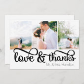 Liebe & Dank Foto Vielen Dank Einladung (Vorne/Hinten)