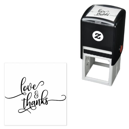 Liebe & Dank für Hübsche Skripttypografie Permastempel (Beispiel)