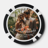 'Liebe & Dank' Gastgeschenk Hochzeit für benutzerd Pokerchips (Rückseite)